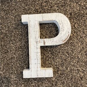 Decorative wooden letter “P”